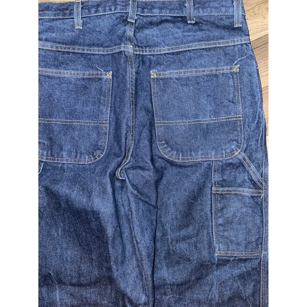 Big Mac Mens Carpenter Jeans Dark Wash Denim Utility Workwear Pants 36x34